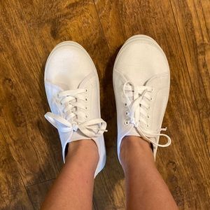 White sneakers size 6, never worn because I disliked them.